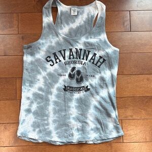 Savannah Georgia Tie-Dye Tank Top small